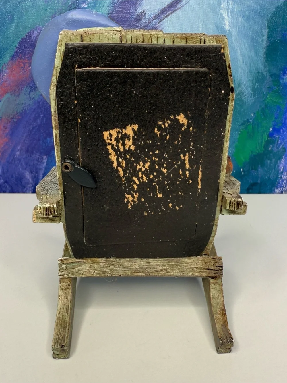 Gardening Chair Picture Frame Adirondack Beach Backyard Mini 2x2 Photo Vintage